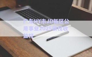 廣東HY市JD新區公用事業2025債權收益權