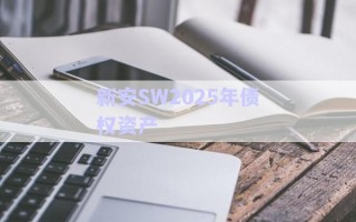 新安SW2025年債權資產 新安SW2025年債權資產